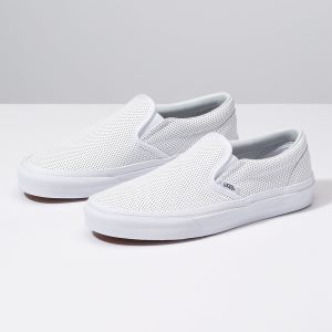 Vans Bayan Spor Ayakkabı Perf Leather Slip-On Beyaz | 56268-470